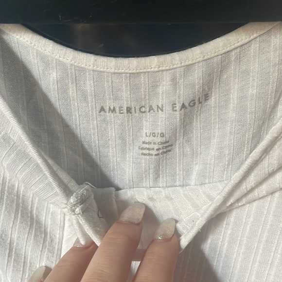 American eagle white soft short sleeve size L - Picture 3 of 3